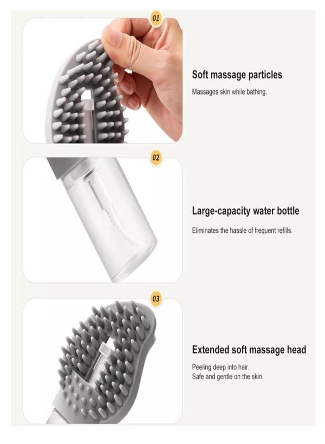 Veemok 2-in-1 Pet Grooming Brush with Shampoo Dispenser | Cat & Dog Bath Brush for Shedding, Massaging & Deep Cleaning | Removes Loose Fur | Comfortable Grip (Pet Grooming Comb) - Image 5